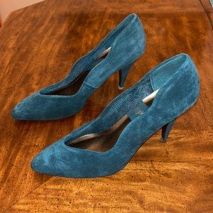 Vintage Deep Green/Teal Rush Hour Heels